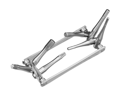 bike multitool, 8 functions, stainless steel frame & bits, long leverage, slim compact lightweight, allen/hex key 2/3/4/5/6 Torx 25/30 PH1 cross, bits drives stretched